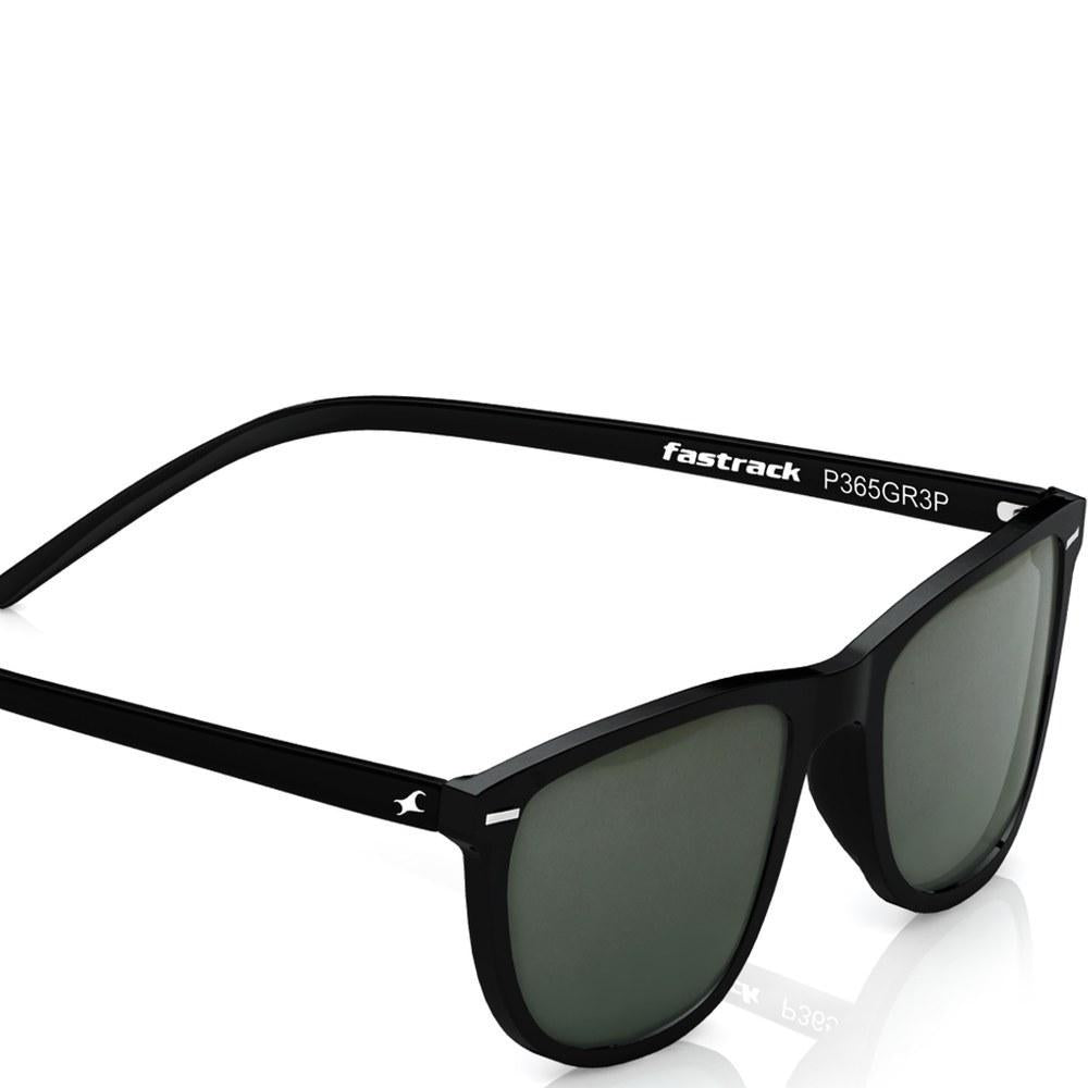 Black Wayfarer Men Sunglasses (P365GR3P|53)