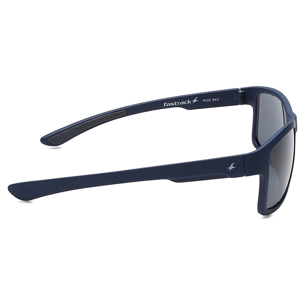 Blue Square Men Sunglasses (P420BK2|58)