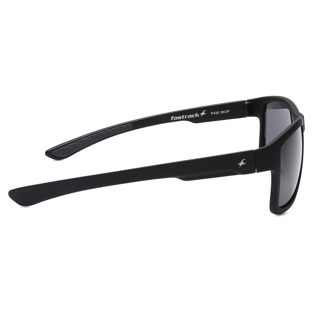 Black Square Men Sunglasses (P420BK3P|58)