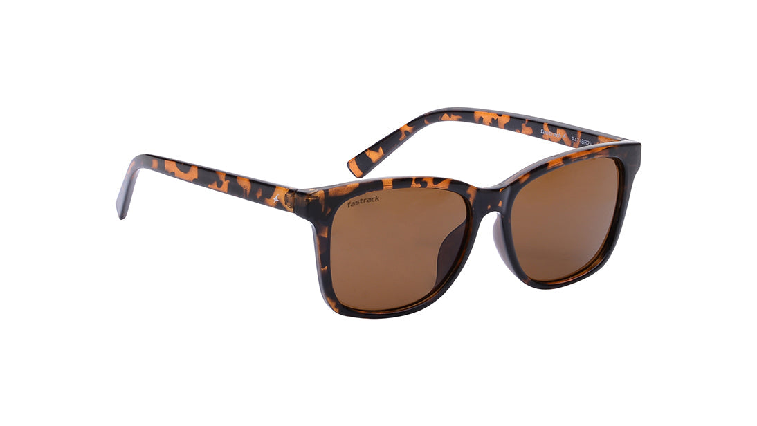 Brown Rectangle Rimmed Sunglasses(P474BR2V)