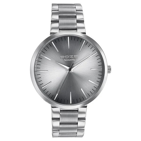 Sonata Grey Dial Two Toned Metal Strap Analog Watch for Men